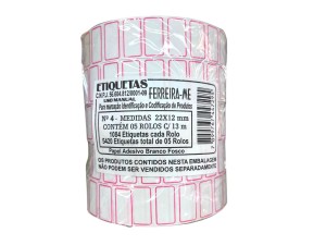 ETIQUETA DE PRECO 13 M. Nº 4 TAM. PQ. C/5