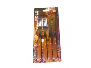 KIT FACA TALHER POLO 2 FACAS+2 GARFOS XV3299