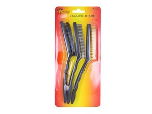 ESCOVA DE AÇO  MONALIZA C/3 PÇS -65211